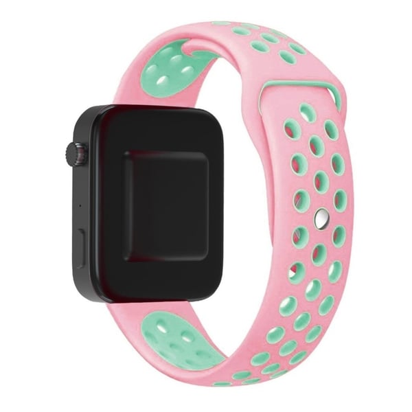 Xiaomi Mi Watch klockarmband i silikon med dubbla färger - Rosa / Grön