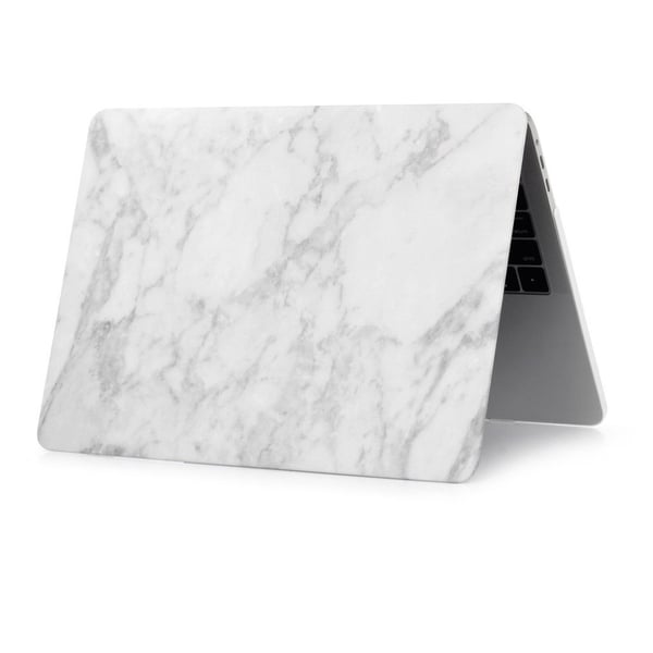 MacBook Pro 13 Touchbar beskyttelses deksel med printet bilde - marmor i lyse grå