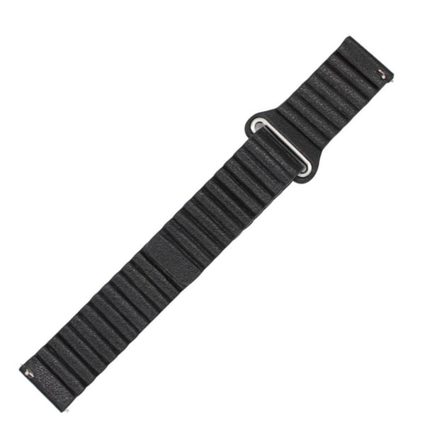 Samsung Gear Sport urrem i lædermateriale med magnetisk lukefunktion - Sort