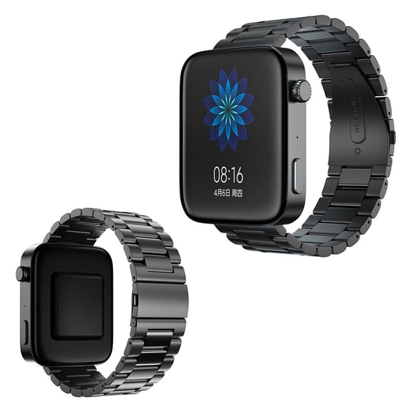 Xiaomi Mi Watch unik rustfritt stål ur band - Svart Xiaomi Mi Watch unik rustfritt stål ur band - Svart