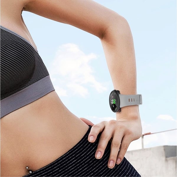 Garmin Forerunner 45S silikon sølv spenne klokkereim - Grå