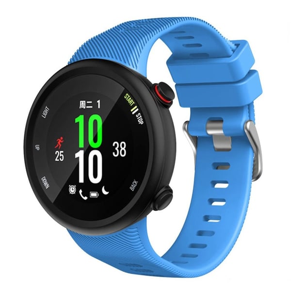 Garmin Forerunner 45S silikon sølvspenne klokkereim - Himmelblå