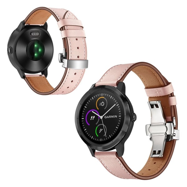 Garmin Vivoactive 3 / Vivomove HR oksehud klokkereim - Silver / Pink