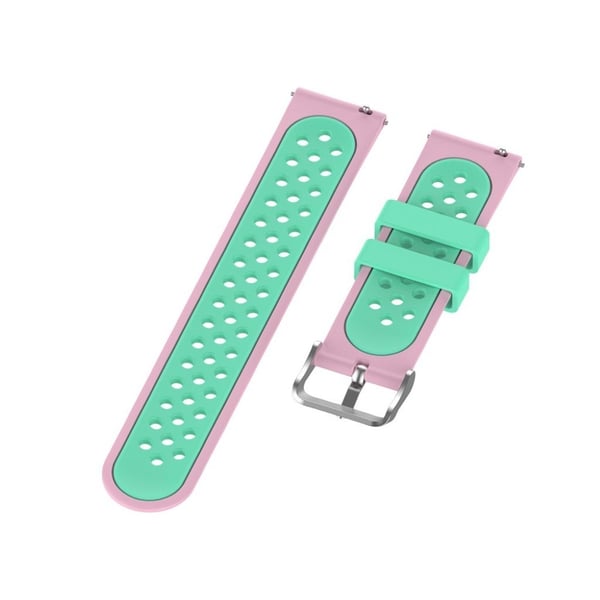 Xiaomi Mi Watch holdbar tofarvet silikone Urrem - Lyserød / Grøn