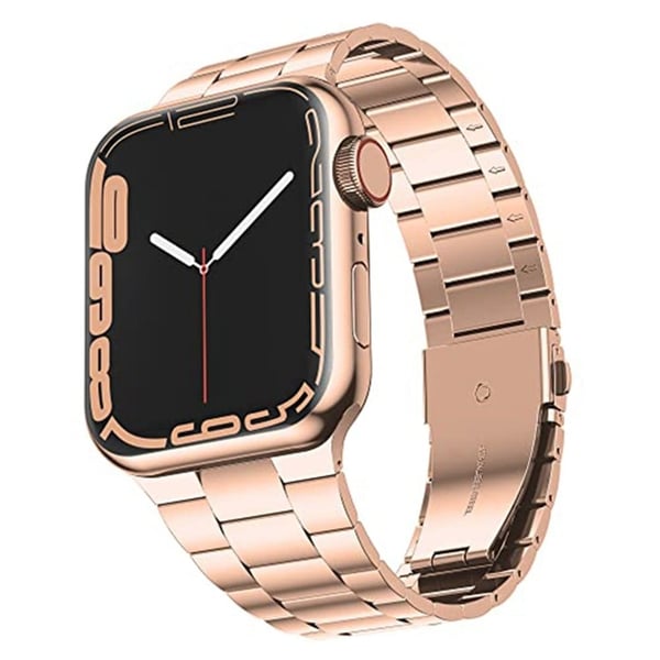 Apple Watch Series 8 (45 mm) klokkerem i rustfritt stål med verktøy for fjerning - Rose Gull Apple Watch Series 8 (45 mm) klokkerem i rustfritt stål med verktøy for fjerning - Rose Gull
