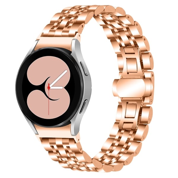 Ruostumattomasta teräksestä valmistettu ranneke Samsung Galaxy Watch 4 - Ruusukulta