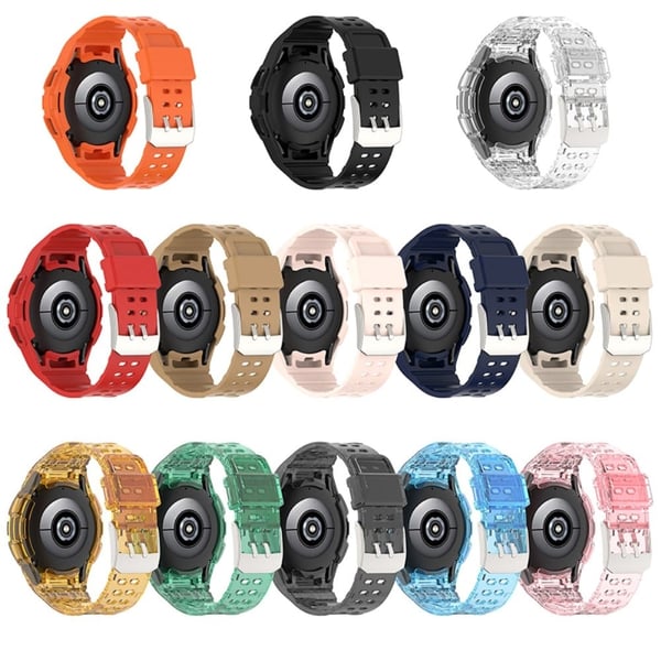 Samsung Galaxy Watch 4 Classic (46 mm) klokkerem med deksel - Gjennomsiktig Svart