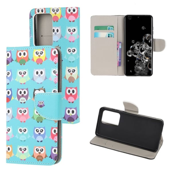 Wonderland Samsung Galaxy S20 Ultra flip kuoret - Useita Pöllöjä