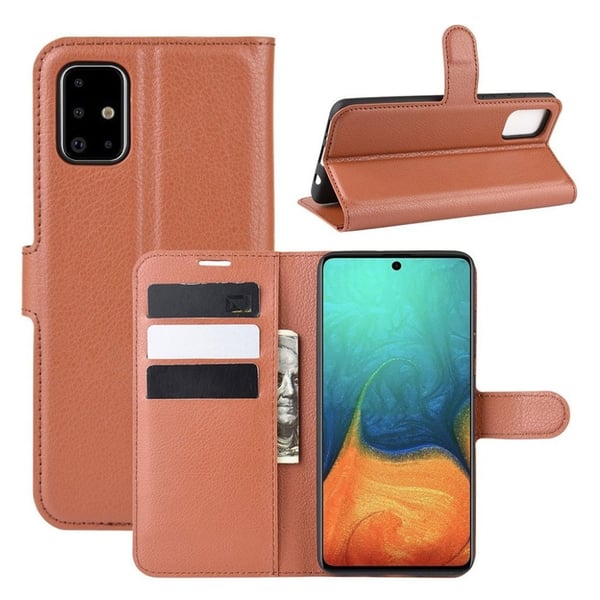 Classic Samsung Galaxy A71 etui – Brun