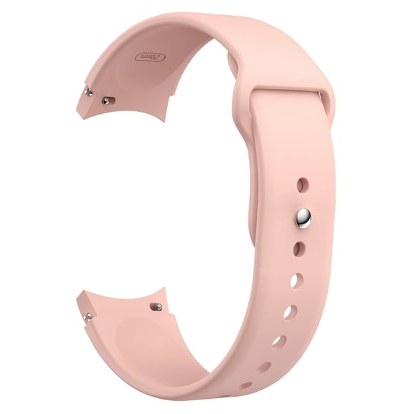 Enkel klokkerem i silikon med knappelås for Samsung Galaxy Watch 4 - Rosa Enkel klokkerem i silikon med knappelås for Samsung Galaxy Watch 4 - Rosa