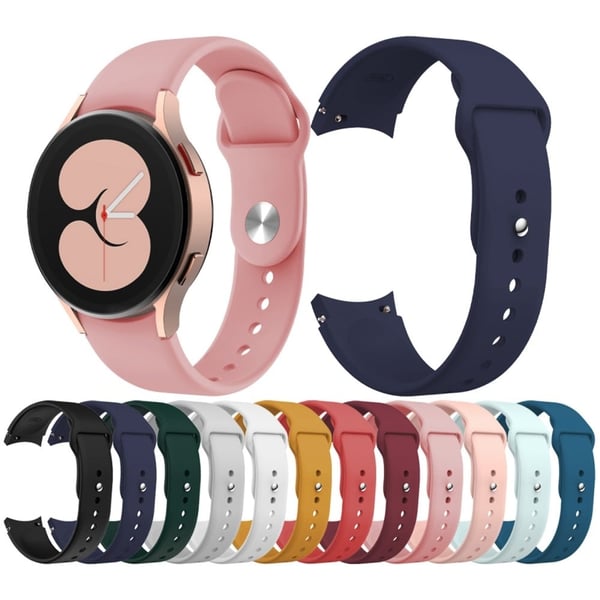 Enkel klokkerem i silikon med knappelås for Samsung Galaxy Watch 4 - Rosa