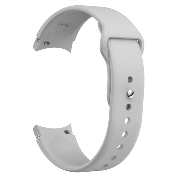 Enkel silikoneurrem med knaplås til Samsung Galaxy Watch 4 - Lysegrå Enkel silikoneurrem med knaplås til Samsung Galaxy Watch 4 - Lysegrå