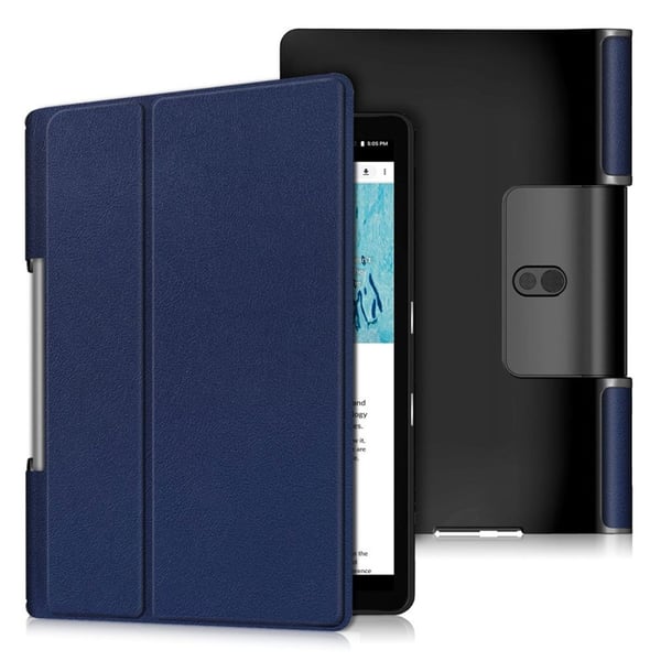 Lenovo Yoga Smart Tab 10.1 tri-fold enkle lær flip etui - Blå
