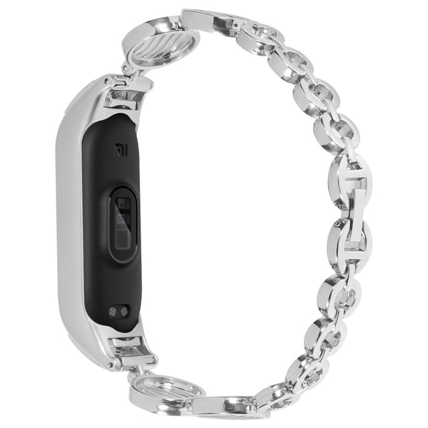 Xiaomi Mi Smart Band 4 / 3 klokkerem i rustfritt stål - Sølv Xiaomi Mi Smart Band 4 / 3 klokkerem i rustfritt stål - Sølv