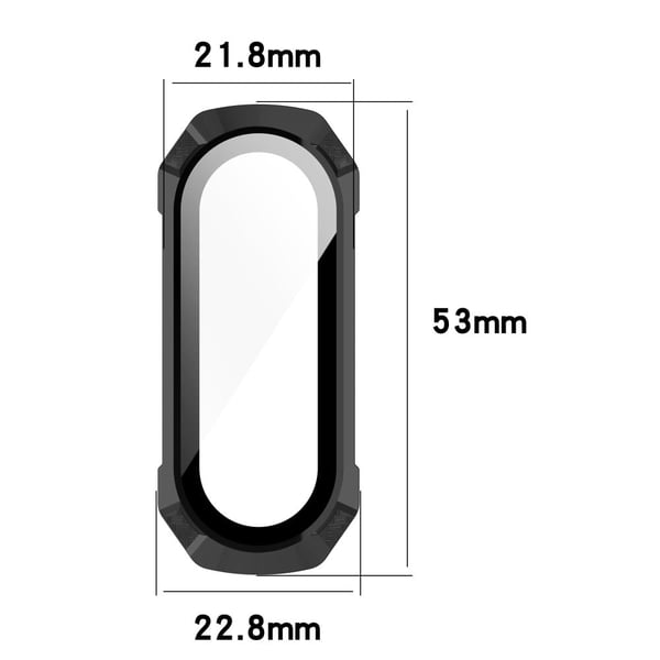 Xiaomi Mi Band 7 deksel med herdet glass - Gjennomsiktig Hvit