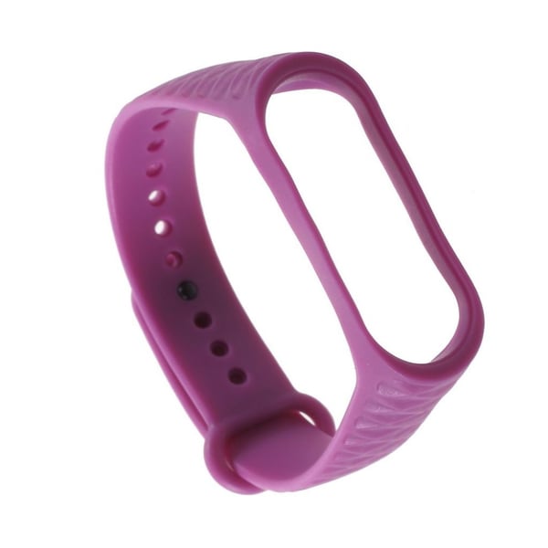 Xiaomi Mi Band 3 Pehmeä Silikooni Vaihdettava Kellon Ranneke - Violetti Xiaomi Mi Band 3 Pehmeä Silikooni Vaihdettava Kellon Ranneke - Violetti