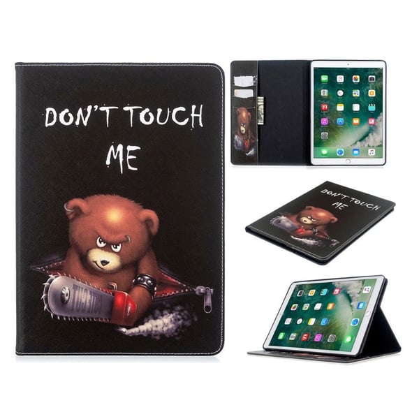 iPad 10.2 (2019) Stilfuldt mønster læder flip etui - Bjørn