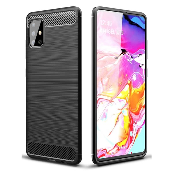 Carbon Flex cover - Samsung Galaxy A51 – Sort