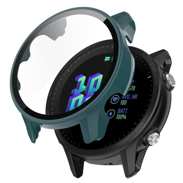 Garmin Forerunner 955 suojakuori karkaistulla lasilla - Männyn Neulasen Vihreä