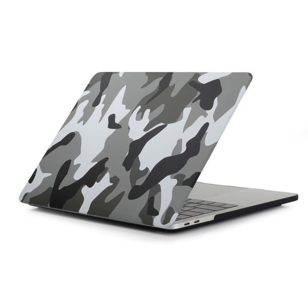 MacBook Pro 15 Touchbar Kuviollinen Kova PC Suojakuori ja Näppäimistön suoja - Camo Harmaa MacBook Pro 15 Touchbar Kuviollinen Kova PC Suojakuori ja Näppäimistön suoja - Camo Harmaa