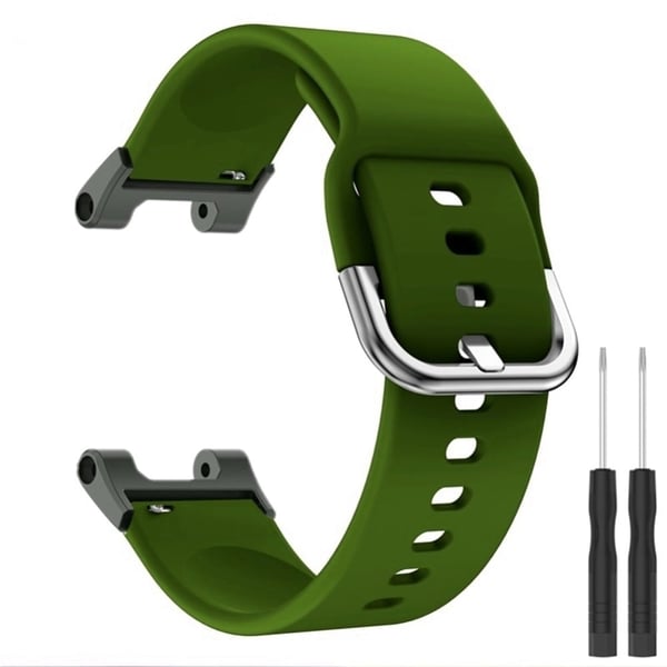 Amazfit T-Rex Pro / T-Rex / Ares klokkerem i silikon - Militærgrønn