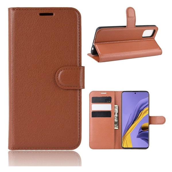 Classic Samsung Galaxy A51 flip case - Brun