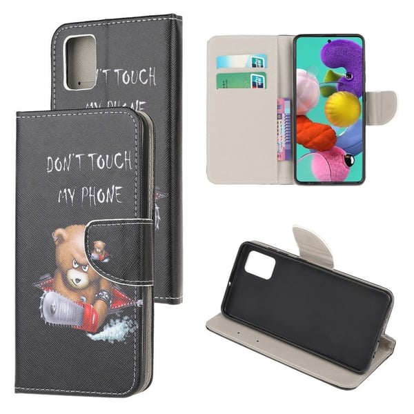 Wonderland Samsung Galaxy A51 etui – Vred Bjørn og Advarsel