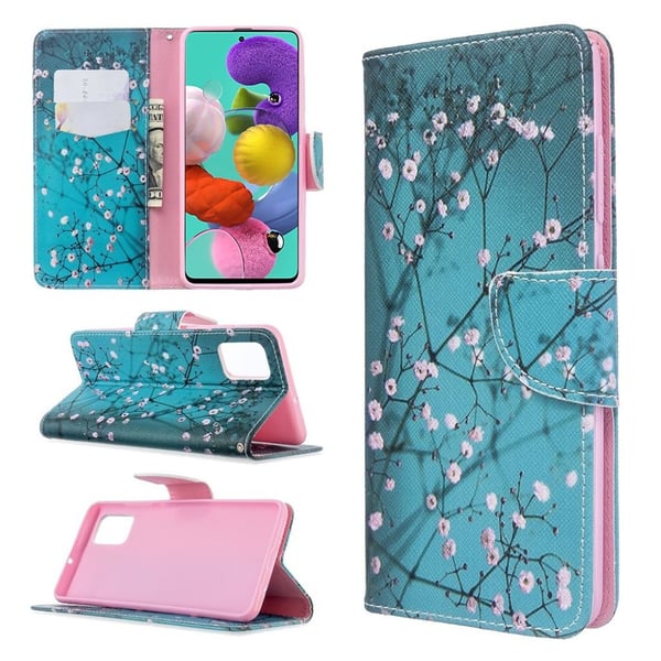 Wonderland Samsung Galaxy A51 flip case - Tree med blomster