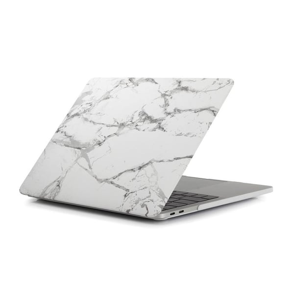 MacBook Pro 13 Touchbar beskyttelsesetui i plastik med printet møster - Marmor mønster/Mørkegrå