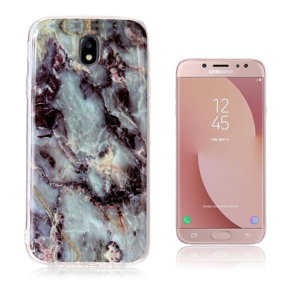 Marmormotiv Samsung Galaxy J7 (2017) skal - Svart / Blå