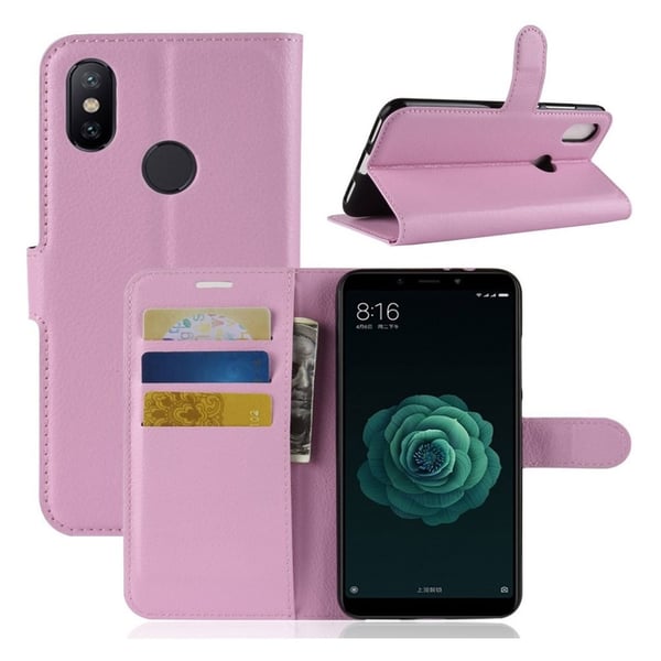 Classic Xiaomi Mi A2 flip kuoret - Pinkki