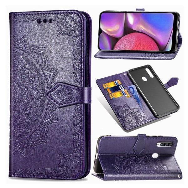 Mandala Samsung Galaxy A20s veske - Lilla