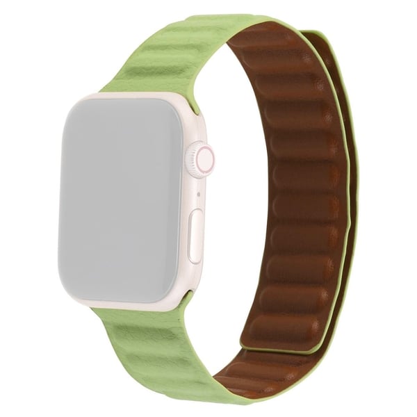 Apple Watch Series 8 (41mm) urrem i ægte læder - Grønt Græs Apple Watch Series 8 (41mm) urrem i ægte læder - Grønt Græs