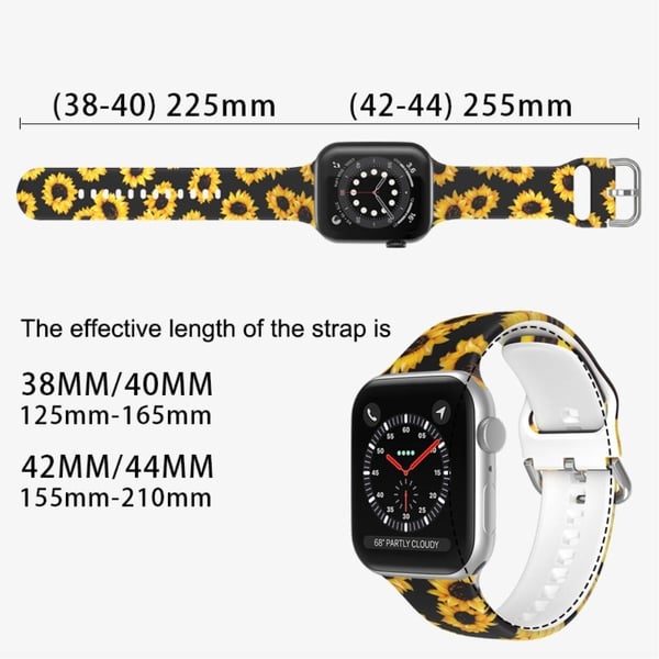 Apple Watch Series 8 (41 mm) klokkerem med silikonmønster - Stjernehimmel