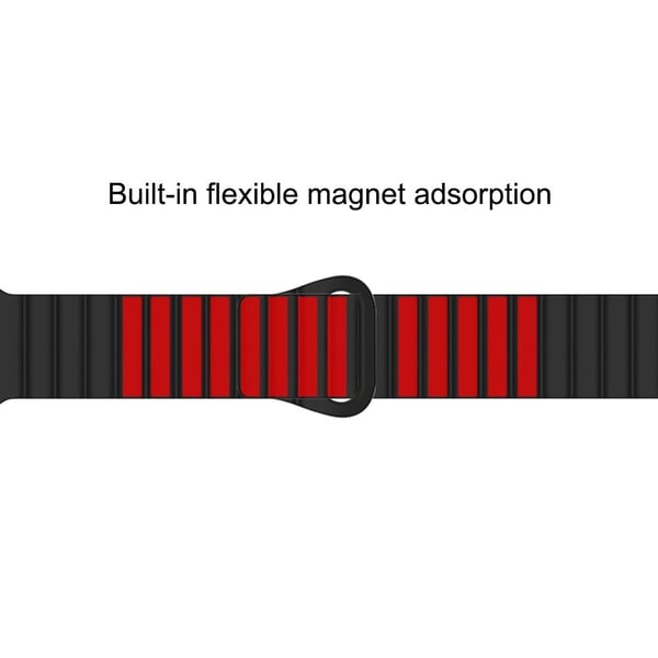Apple Watch Series 8 (41mm) silikone-urrem - Sort / Rødvin