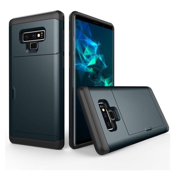 Samsung Galaxy Note9 beskyttelses deksel av hybrid materiale - mørke blå