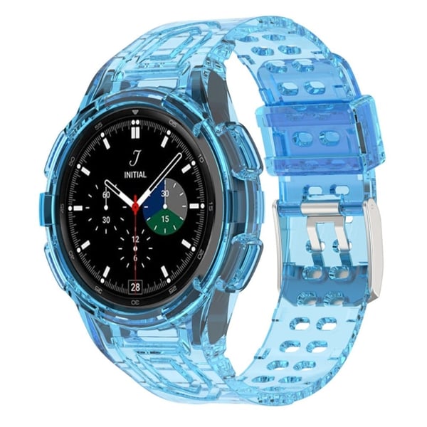 Samsung Galaxy Watch 4 Classic (46 mm) integrert klokkerem og deksel - Gjennomsiktig Blå