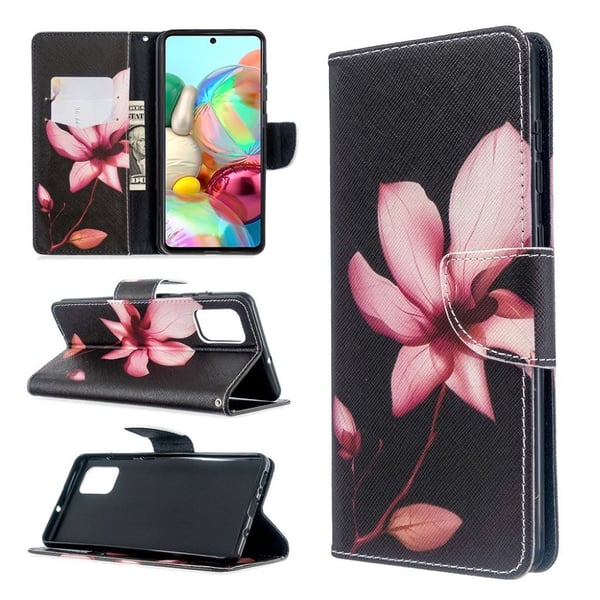 Wonderland Samsung Galaxy A71 flip-etui - Rød Blomst
