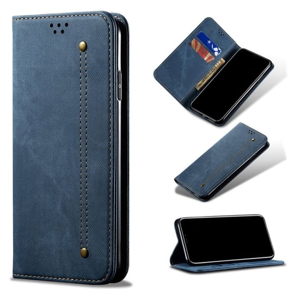 Jeans Samsung Galaxy A20s fodral - Blå