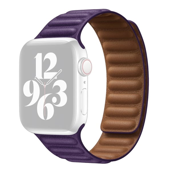 Urrem i ægte læder til Apple Watch Series 8 (41mm) - Blodrød Kirsebær