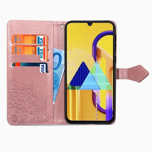 Mandala Samsung Galaxy M30s etui - Rødguld