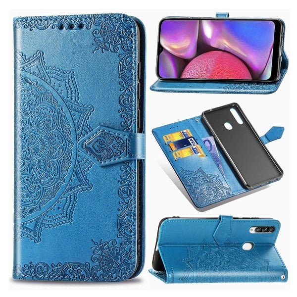 Mandala Samsung Galaxy A20s veske - Blå