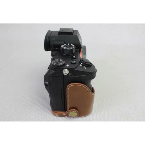 Sony A7R III beskyttelses skall av syntetisk skinn - brun