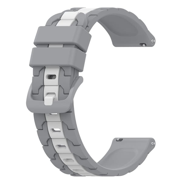 Garmin Forerunner 255 / Vivoactive HR dobbeltfarvet silikone-urrem - Grå / Hvid Garmin Forerunner 255 / Vivoactive HR dobbeltfarvet silikone-urrem - Grå / Hvid