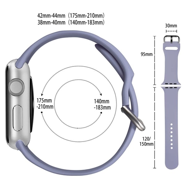 Enkel silikoneurrem til Apple Watch Series 8 (45 mm) - Grøn