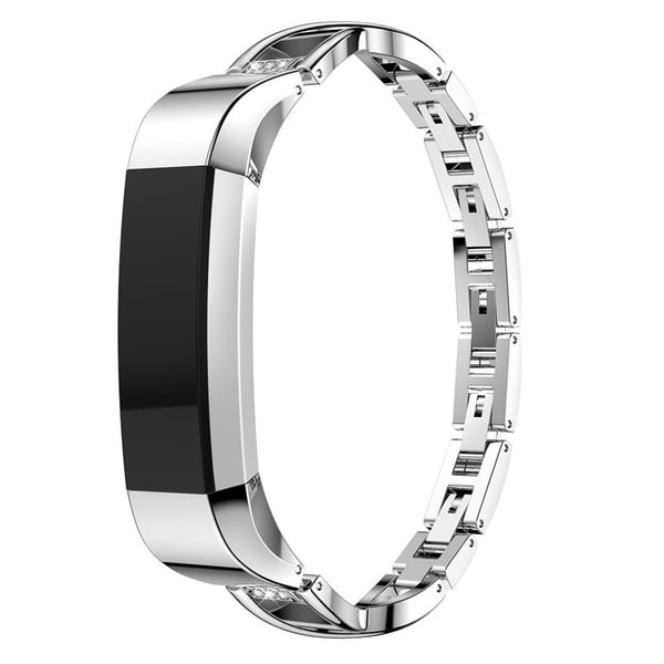 Fitbit Alta X-Muotoinen Alloy Ketju Kello Vaihtoranneke Tekojalokiveillä - Hopea Fitbit Alta X-Muotoinen Alloy Ketju Kello Vaihtoranneke Tekojalokiveillä - Hopea