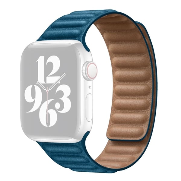 Aitoa nahkaa oleva ranneke Apple Watch Series 8 (45mm) / Watch Ultra - Viitta Sininen Aitoa nahkaa oleva ranneke Apple Watch Series 8 (45mm) / Watch Ultra - Viitta Sininen