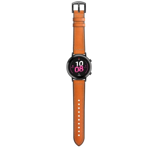 Huawei Watch GT 2 42mm ægte læder Urrem - Lysebrun