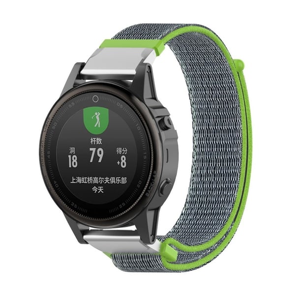 Garmin Fenix 6S / Fenix 5S Plus nylonsilmukkainen kellonauha - Vihreä / Sininen