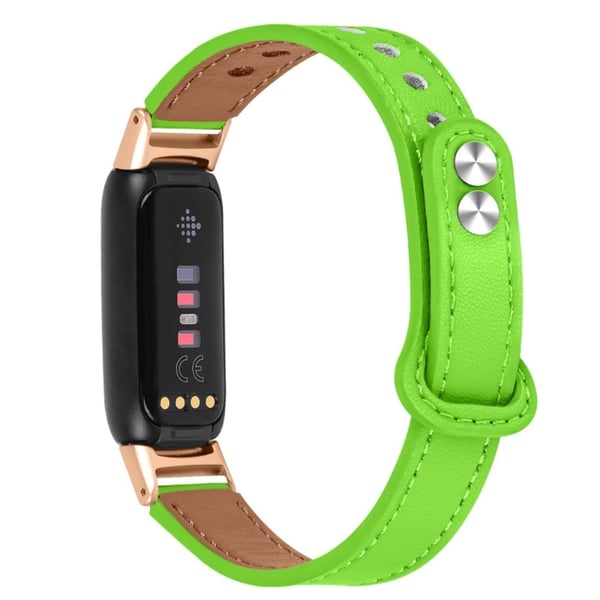 Fitbit Luxe urrem af okselæder i øverste lag - Fluorescerende Grøn Fitbit Luxe urrem af okselæder i øverste lag - Fluorescerende Grøn